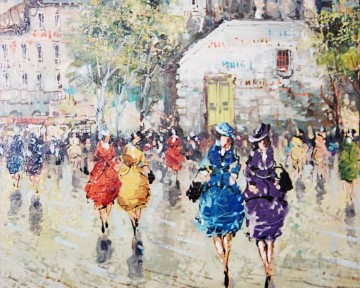 Paris Painting - st054D impressionism Parisian scenes